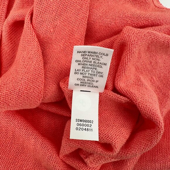 J. Jill Womens Petite Cardigan Shrimp Color Linen Blend Open Front Sizes XSP/MP - Picture 8 of 8